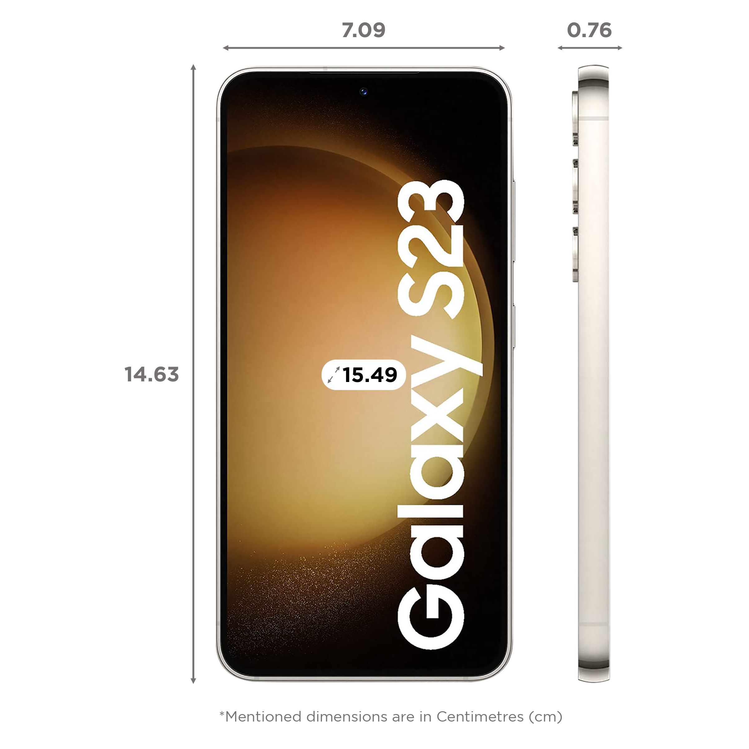 Galaxy S23 クリーム 本体　256GB リフレッシュ品 Samsung Galaxy S23 5G AI Smartphone (Cream, 8GB, 256GB Storage